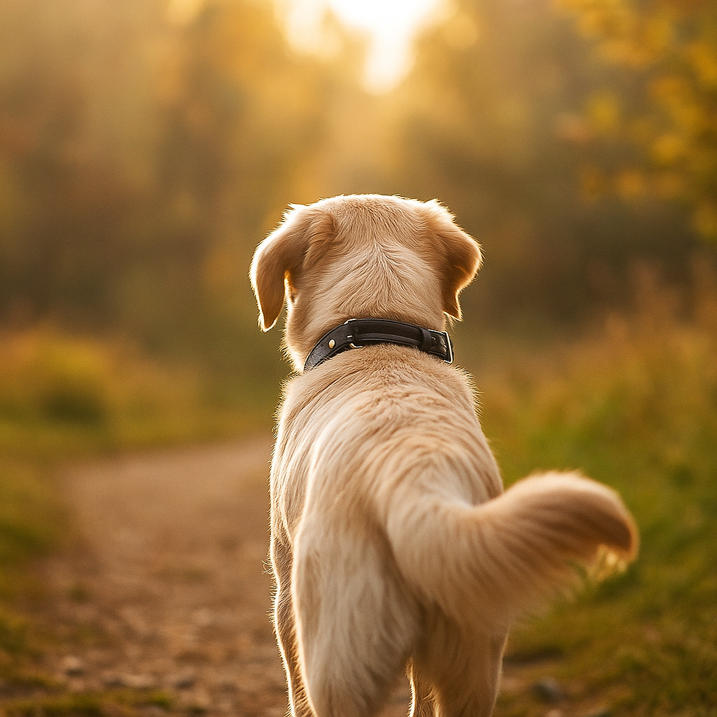 Leder Hundehalsband mit AirTag Halterung – Gepolstert & Sicher