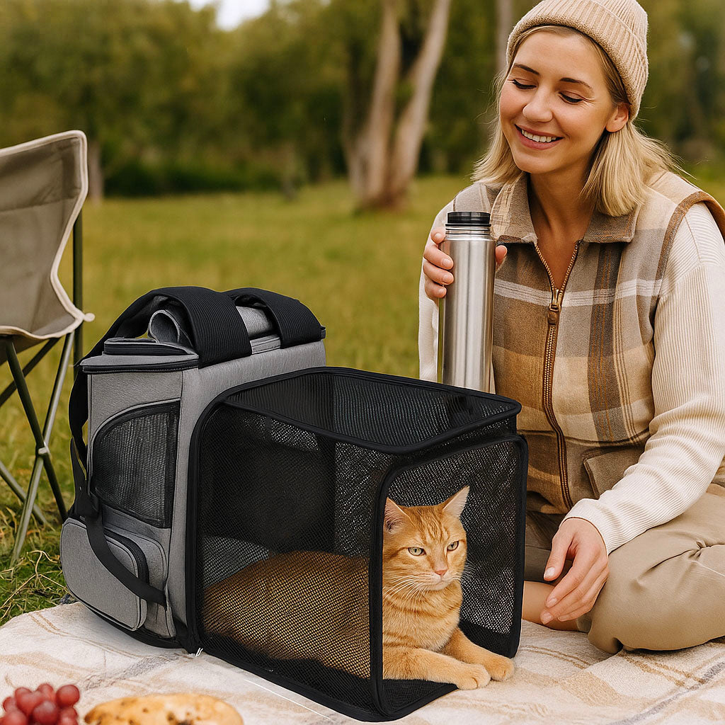 Katzenrucksack mit Sichtfenster – Transportrucksack
