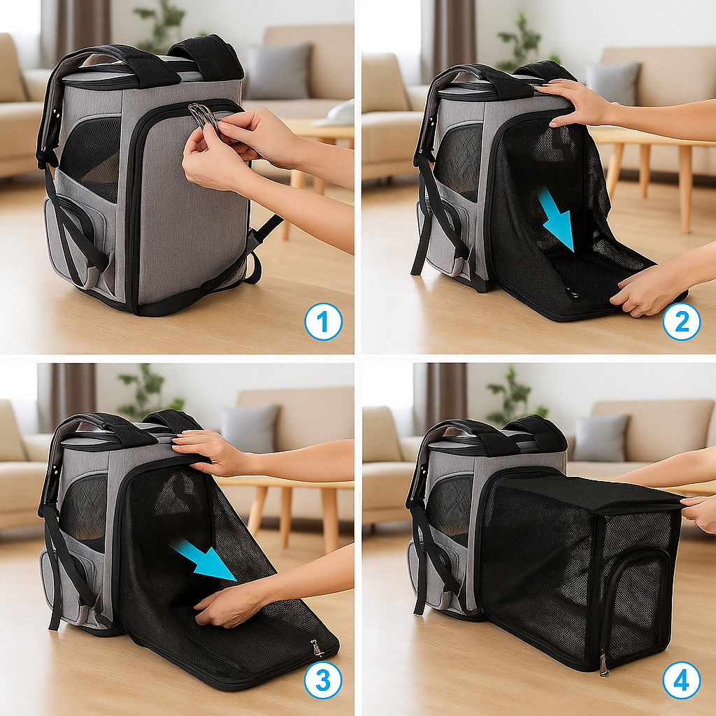 Katzenrucksack mit Sichtfenster – Transportrucksack