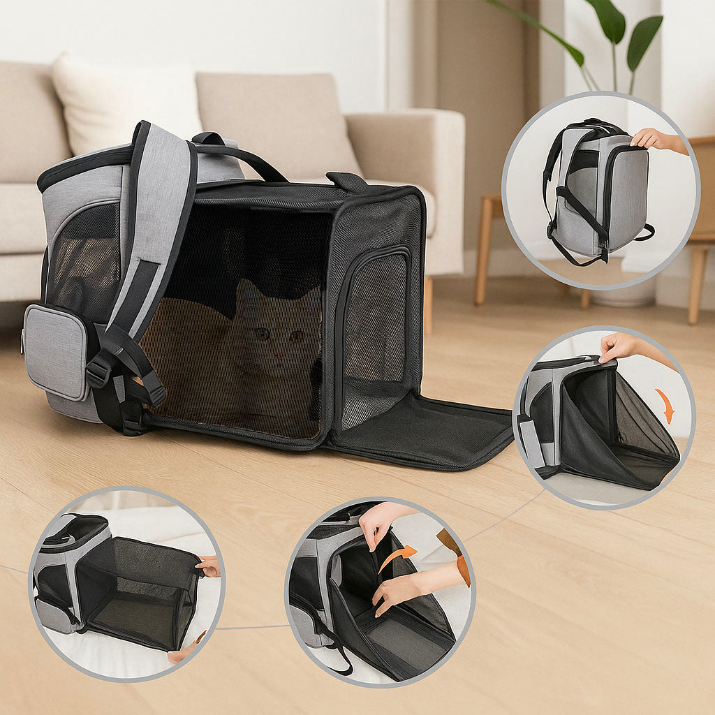 Katzenrucksack mit Sichtfenster – Transportrucksack