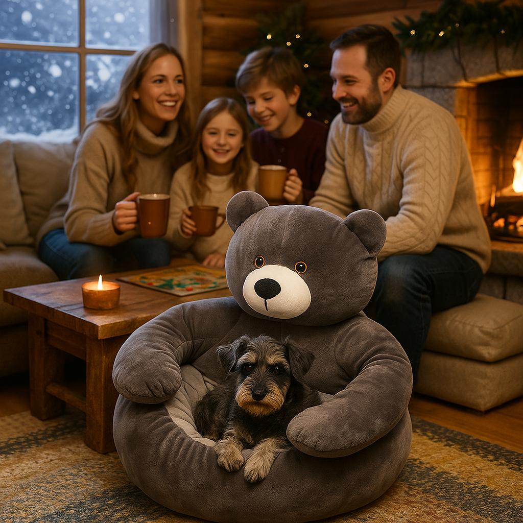 Hundebett Beruhigend | Flauschiges Kuschelbett mit anpassbaren Armen