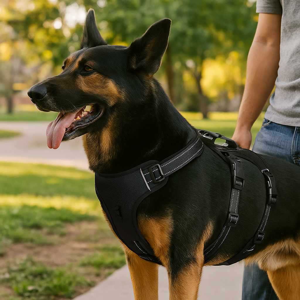 Hundegeschirr ausbruchssicher | Verstellbares & gepolstertes Sicherheitsgeschirr