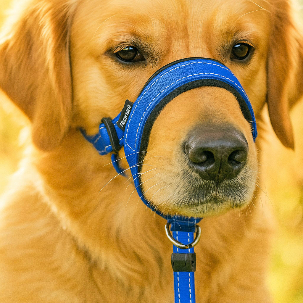 Hundehalfter gegen Ziehen – Verstellbar mit Leine für Gassi gehen