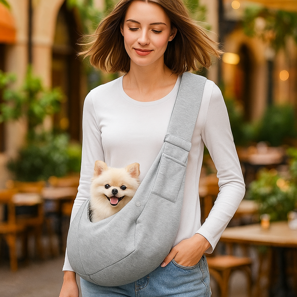 Tragetasche Baumwolle - Weich & sicher für Katzen & kleine Hunde