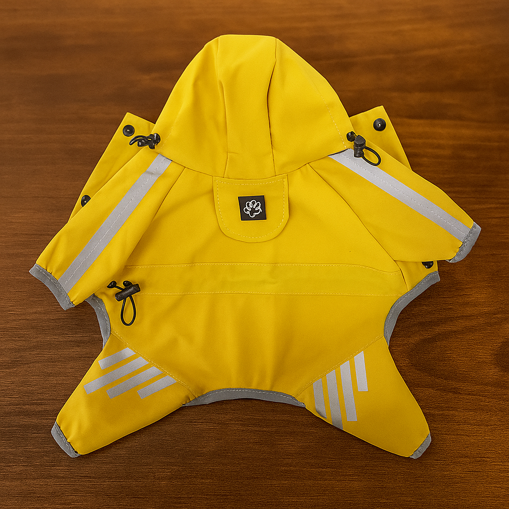 Wasserdichte Hunde-Regenjacke - Reflektierender Regenmantel für Sichtbarkeit
