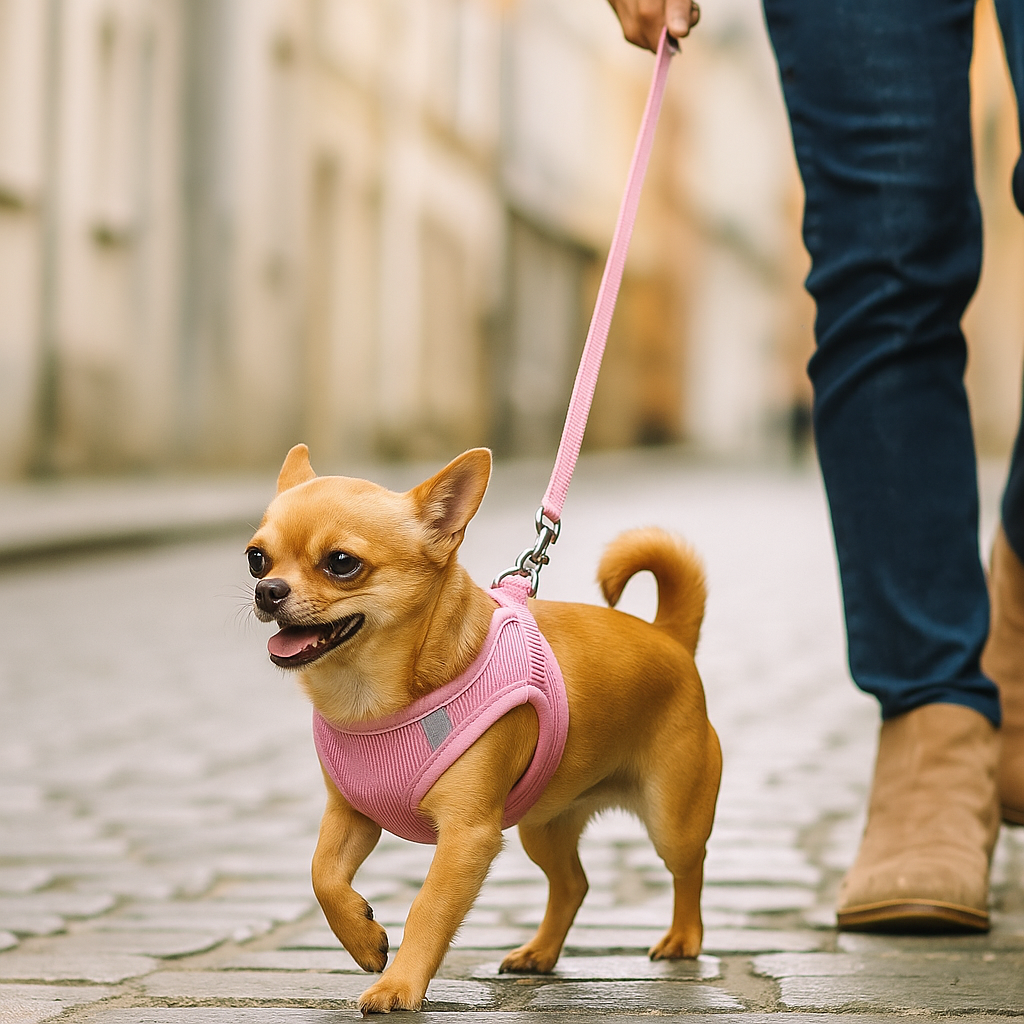 Hundegeschirr mit Leine | Atmungsaktiv, verstellbar & reflektierend