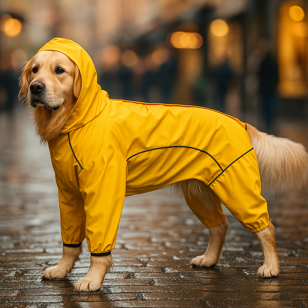 Hunde regenmantel mit Beinen | Wasserdicht & reflektierend