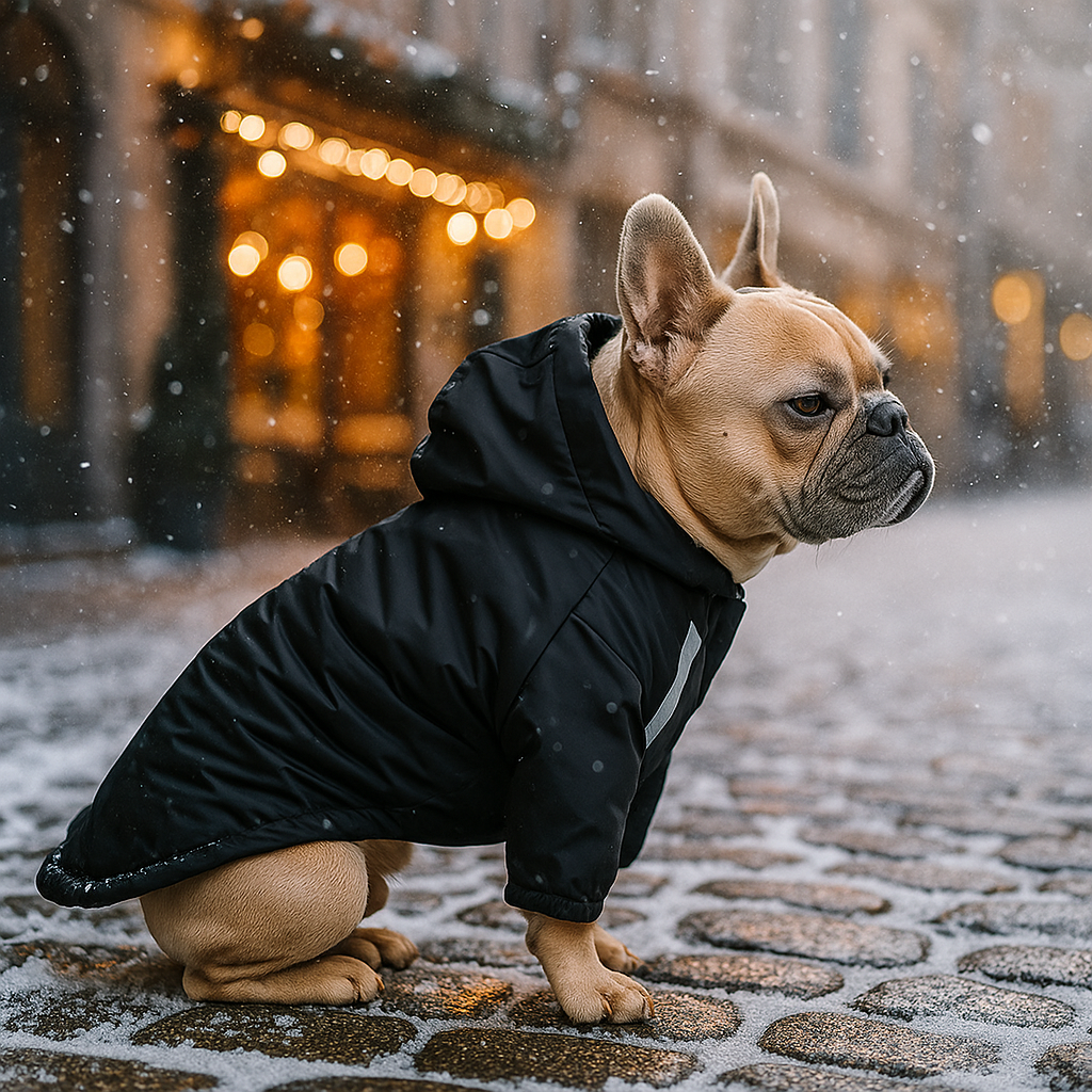 Warme Hundejacke Winter | Wasserdicht, reflektierend mit Kapuze