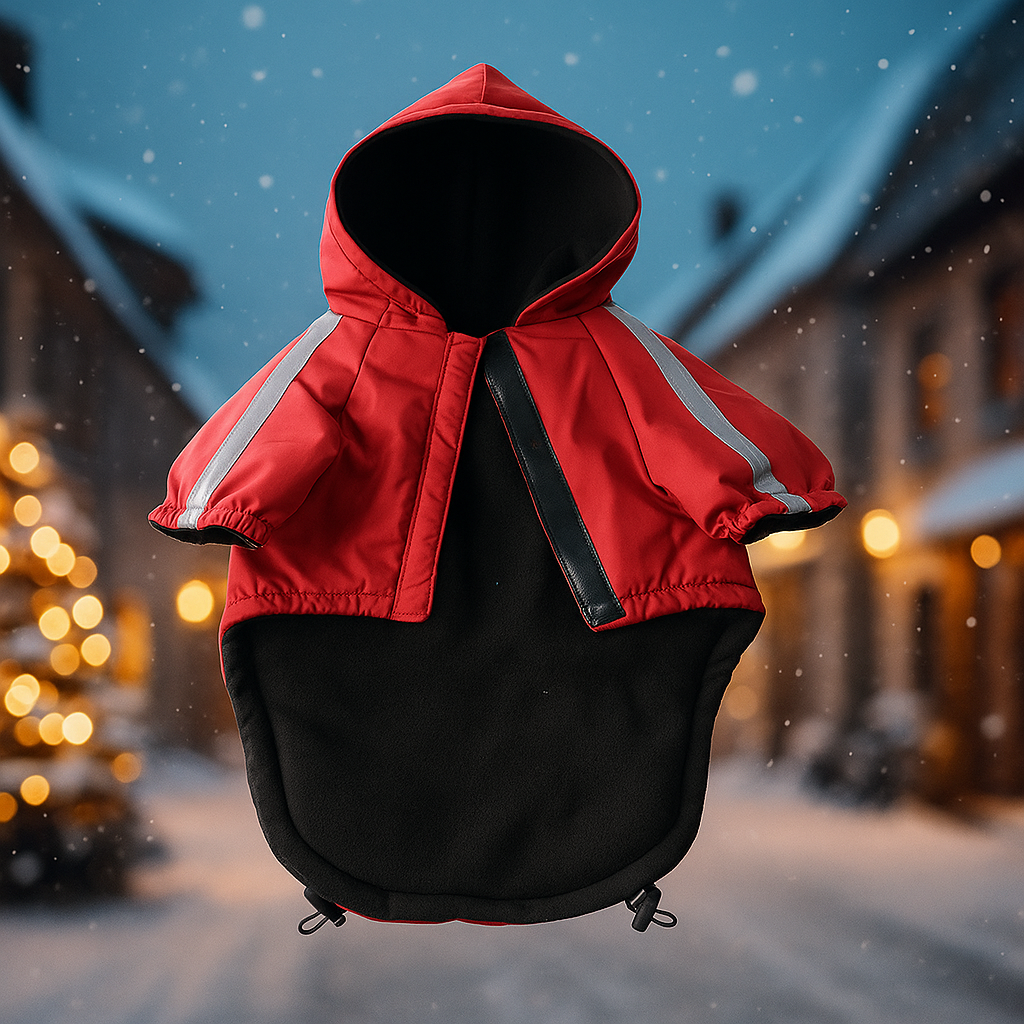 Warme Hundejacke Winter | Wasserdicht, reflektierend mit Kapuze