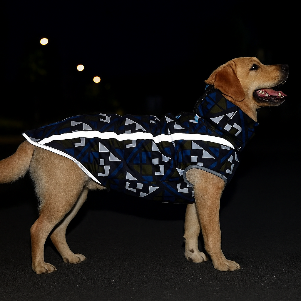 Hundejacke Winter | Wasserdicht, warm & reflektierend mit Bauchschutz