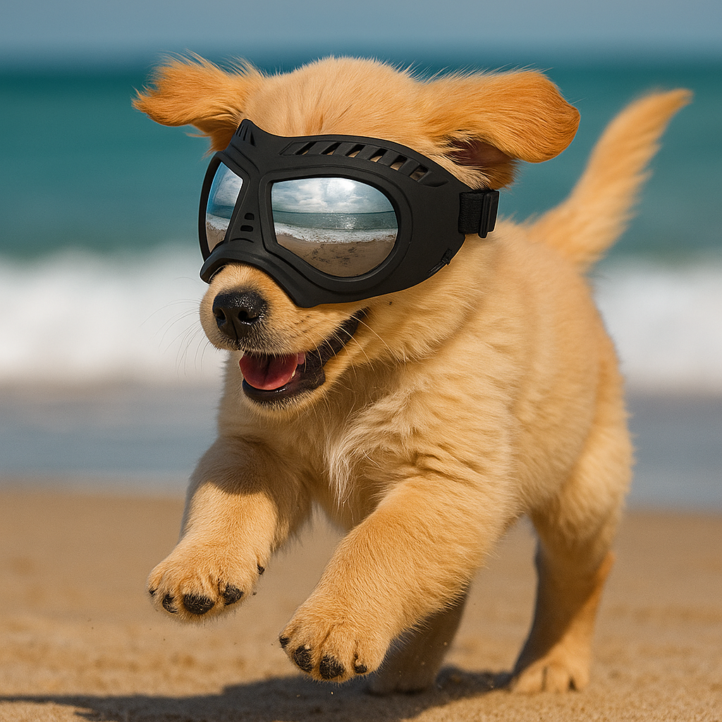 Hundeschutzbrille – Winddicht & mit UV-Schutz für kleine und mittelgroße Hunde