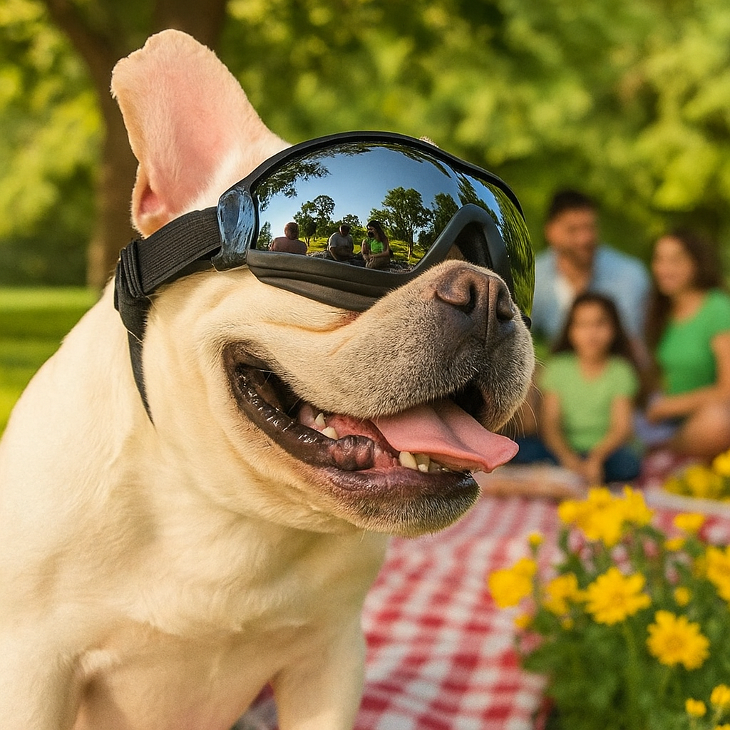 Hundeschutzbrille – Winddicht & mit UV-Schutz für kleine und mittelgroße Hunde