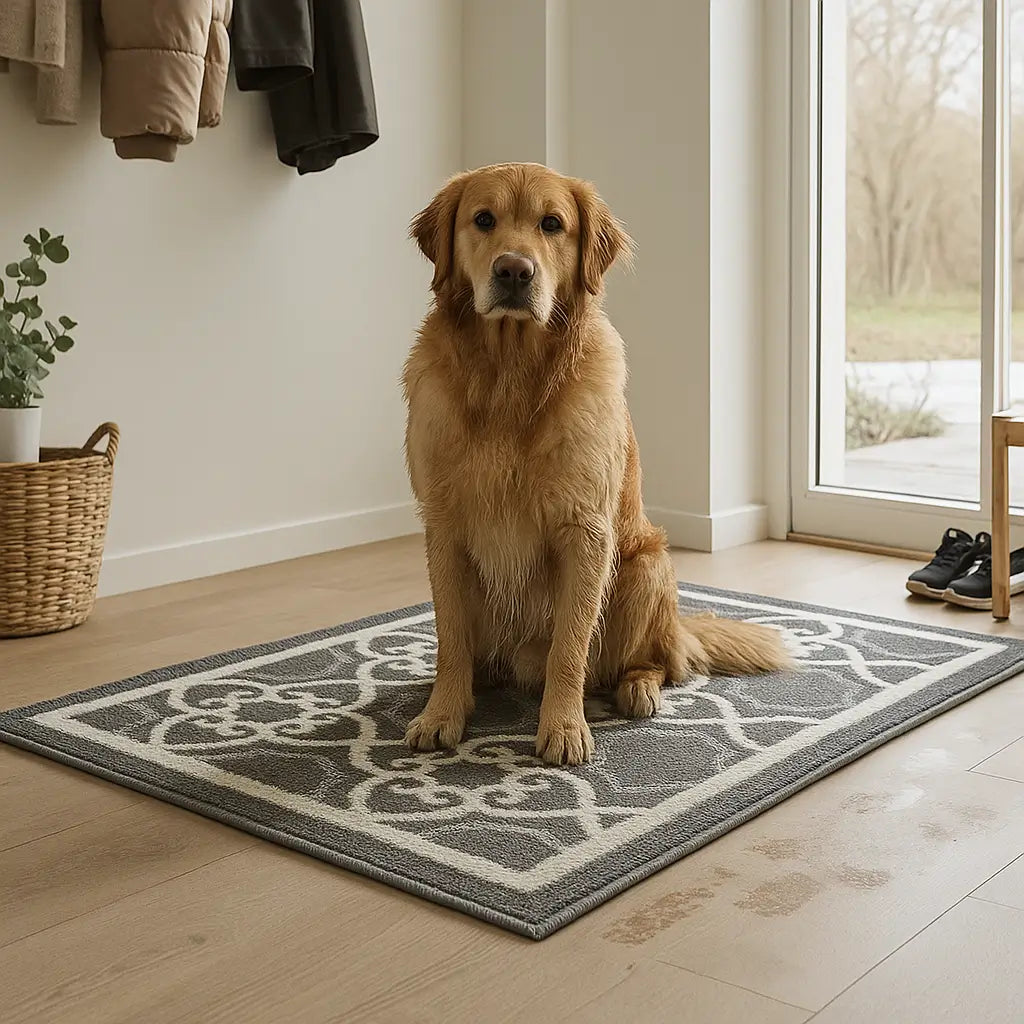 Schmutzfangmatte Hund | saugfähige & rutschfeste Fußmatte waschbar