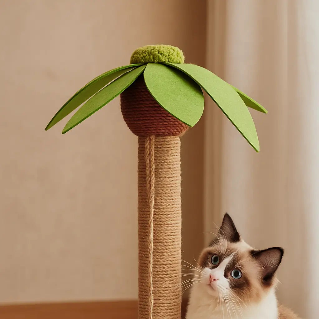 Katzen Kratzbrett Palme | Stilvolles Sisal-Design gegen Kratzstress