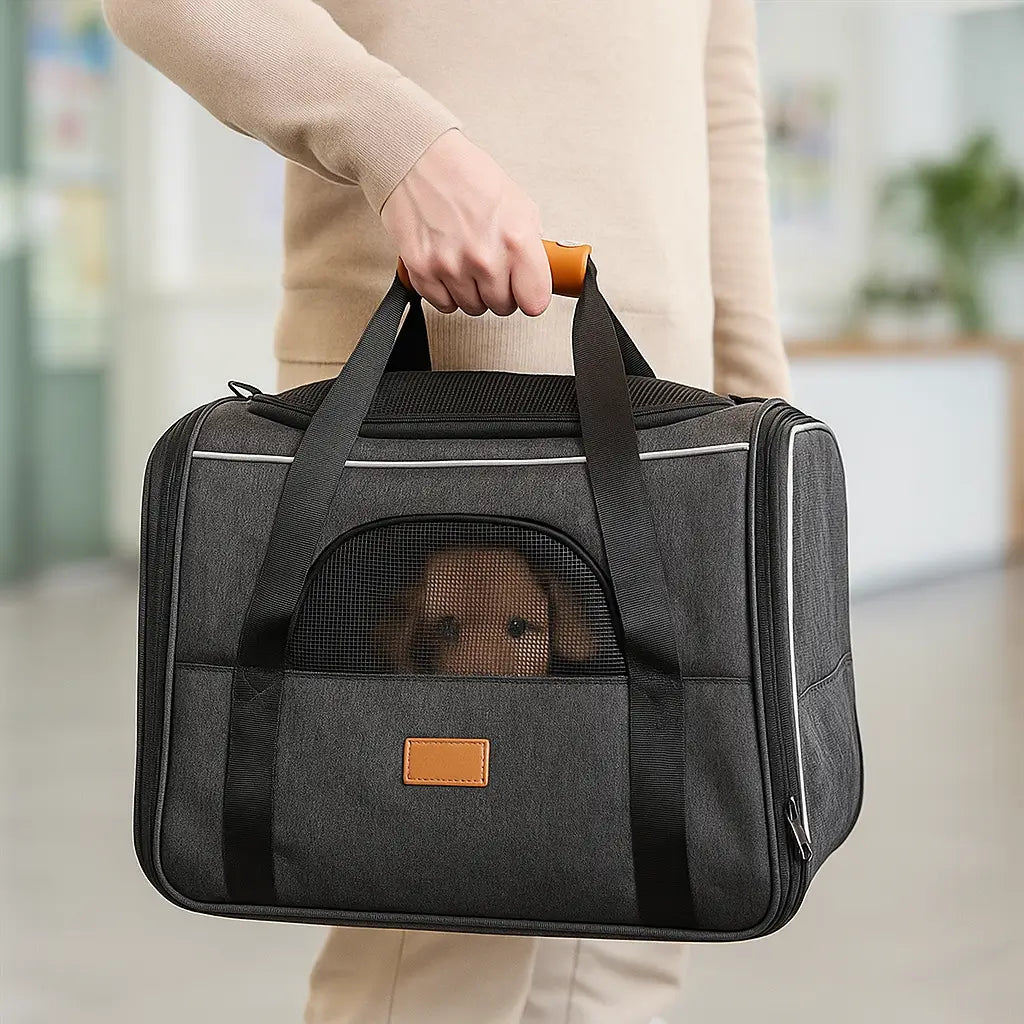 Hundetragetasche Wasserabweisend | Faltbare Transporttasche für Hunde
