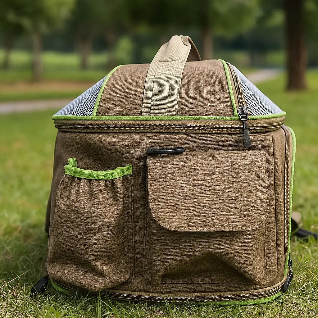 Hundetragetasche | Atmungsaktive Schultertasche für Reisen & Ausflüge