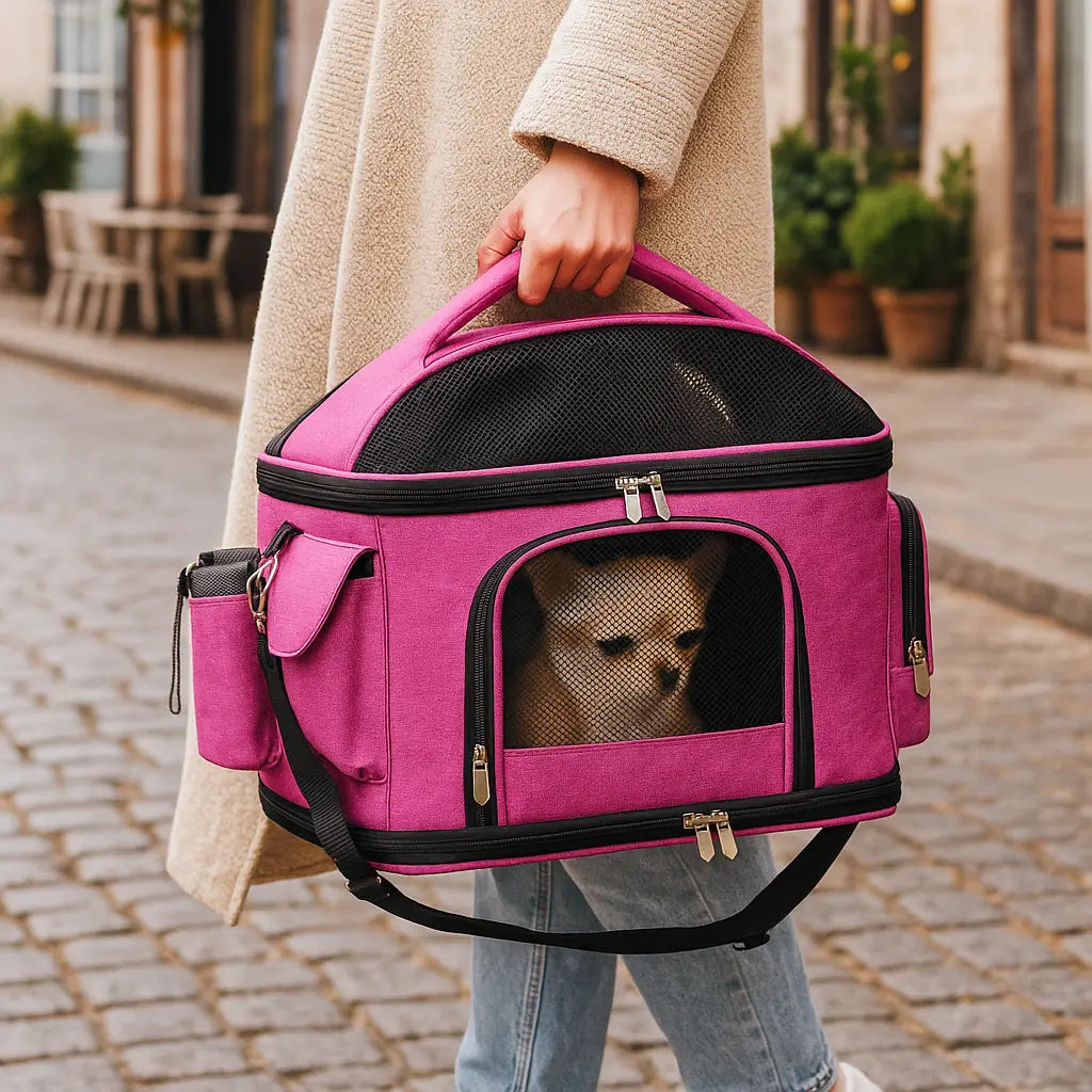Atmungsaktive Hundetragetasche | Perfekte Transporttasche für Reisen