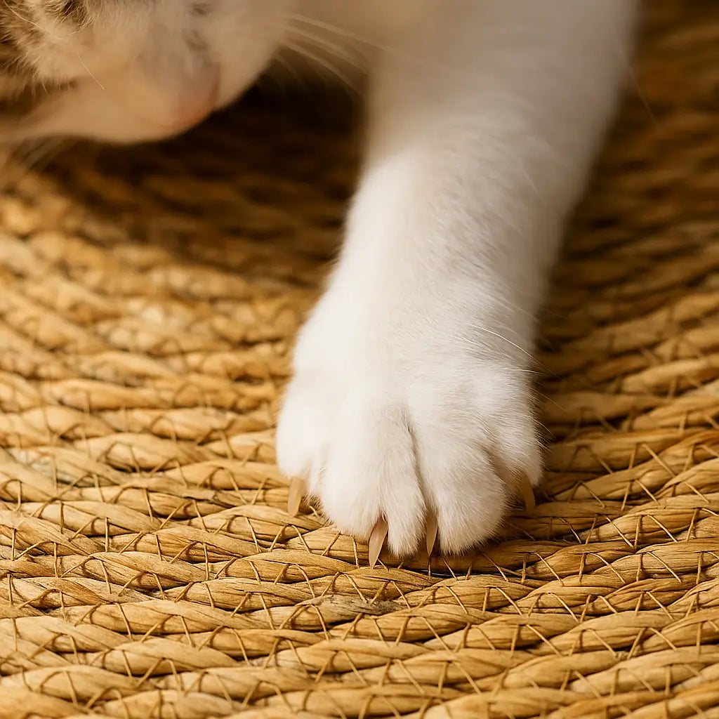 Katzenspielzeug | Kratzmatte & Kühlende Katzenliege aus Rattan