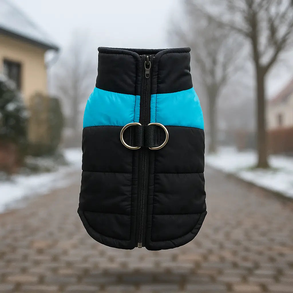 Hundemantel Wasserdicht mit D-Ring & Reißverschluss | Warm & Winddicht