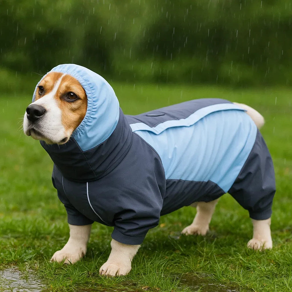 Wasserdichter Hundemantel | Wetterschutz für Kurzbeinige Hunde