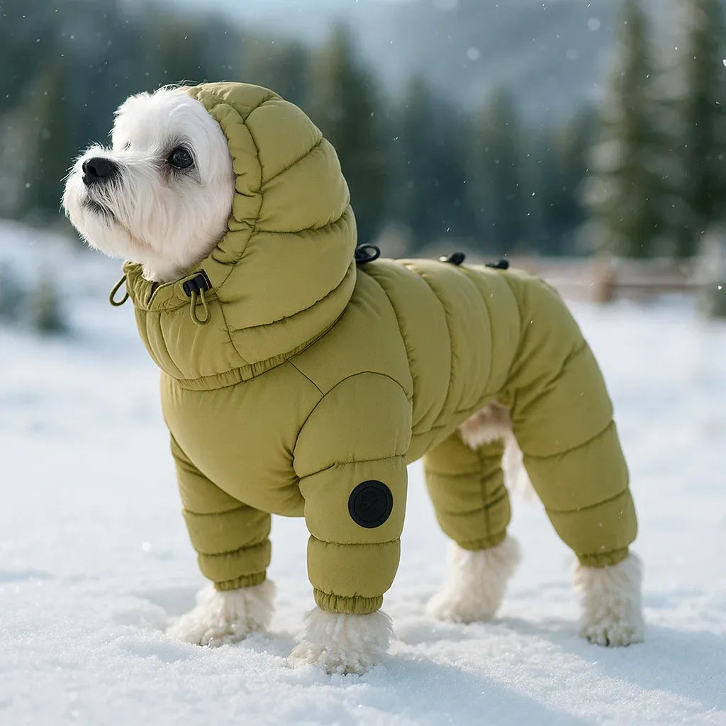 Winter Hundemantel mit Kapuze | Warmer Mantel für Kleine Hunde