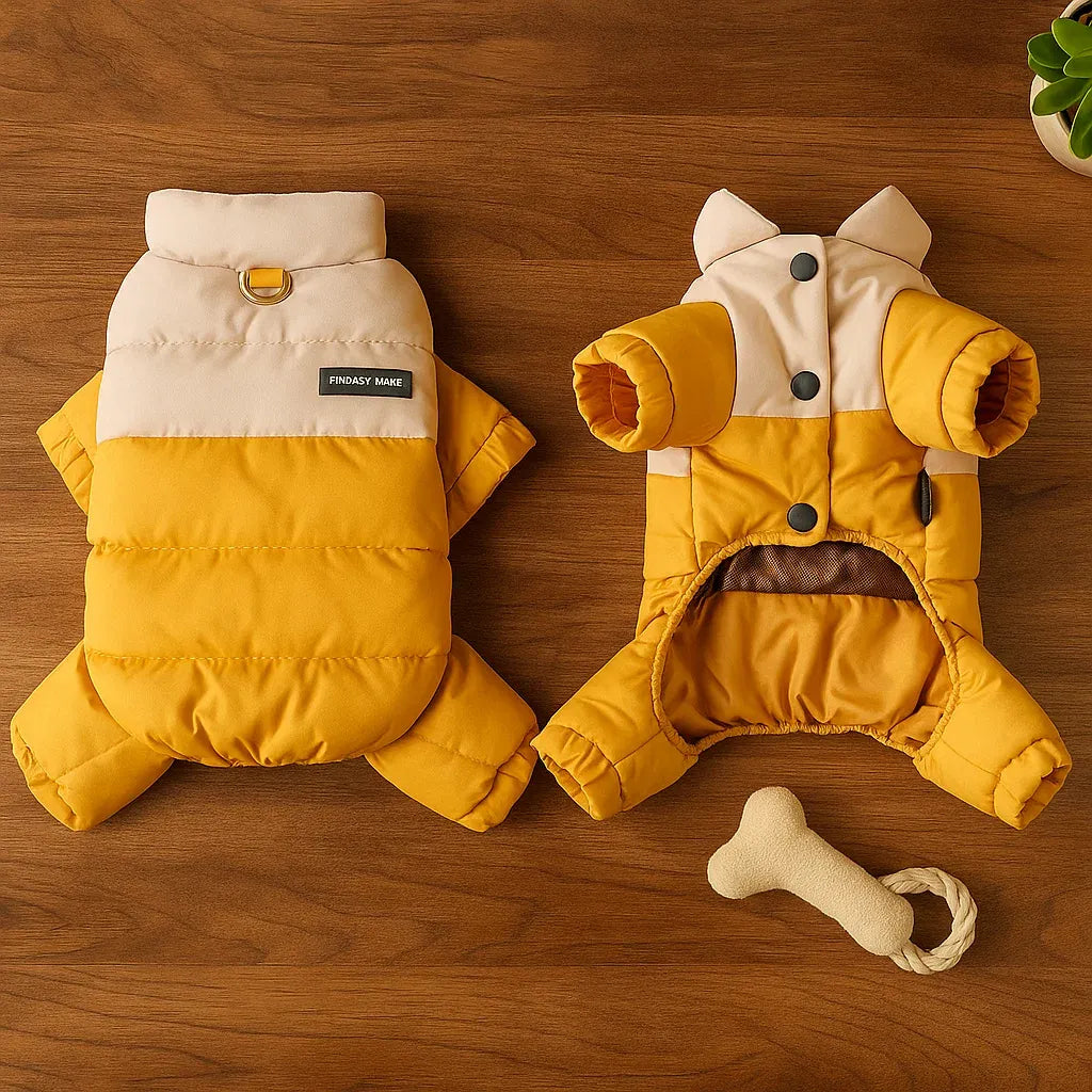 Hundemantel Winter Wasserdicht | Warmer Vierbein-Overall für Hunde