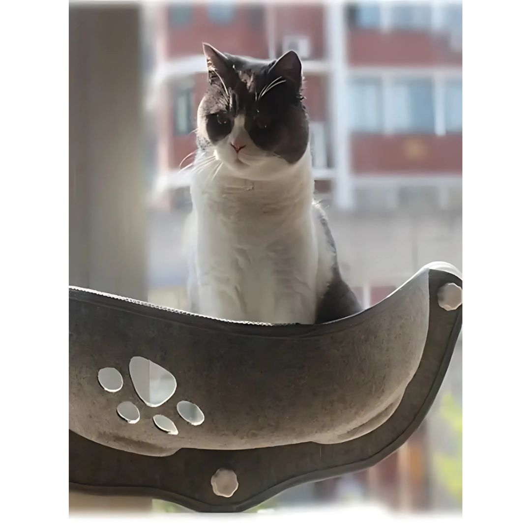 SonnenPlatz – Die gemütliche Fenster-Hängematte für neugierige Katzenköpfe