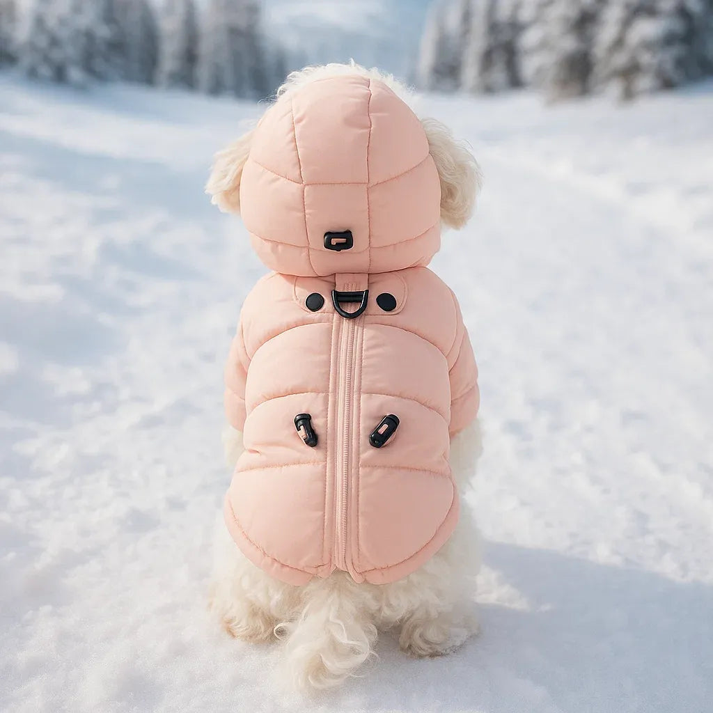 Winter Hundemantel mit Kapuze | Warmer Mantel für Kleine Hunde