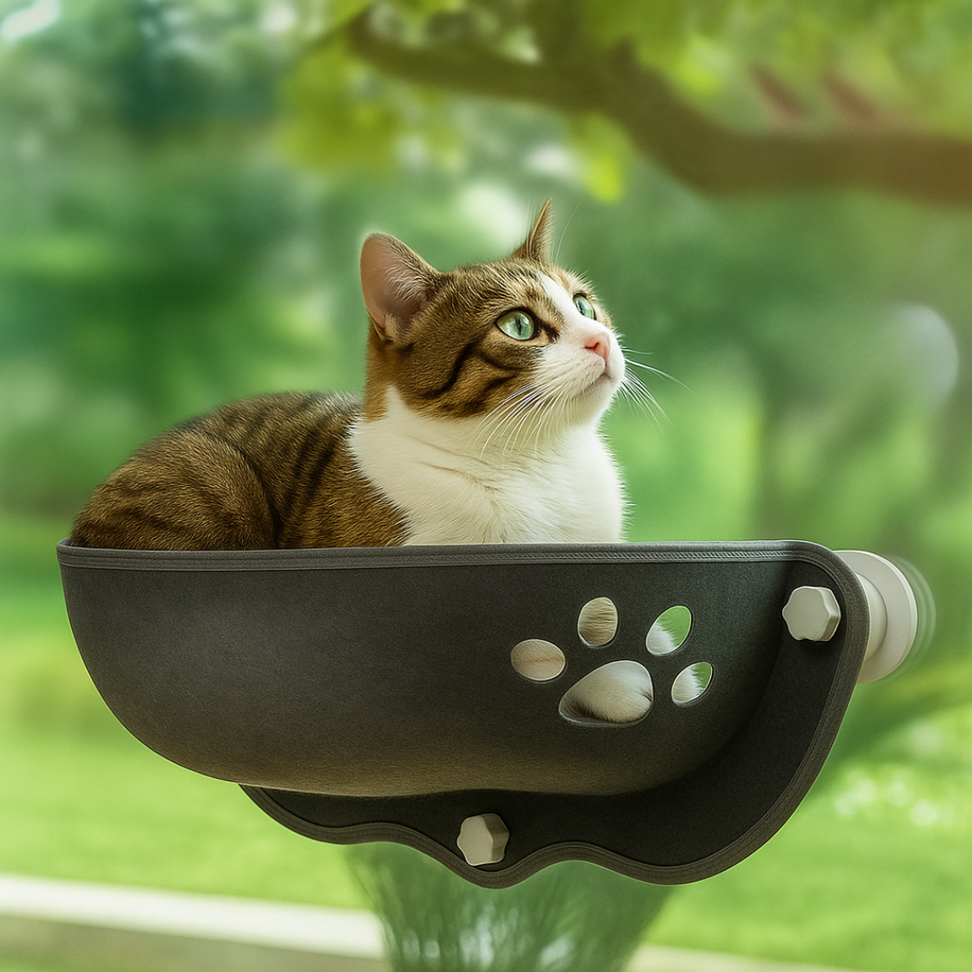 Katzen-Fensterliege mit Saugnäpfen – Sonniger Aussichtsplatz für entspannte Stubentiger