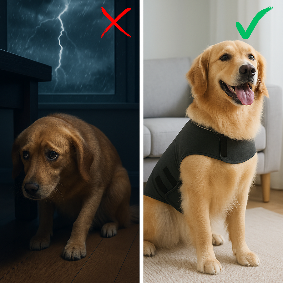 Beruhigende Hundeweste gegen Angst & Stress