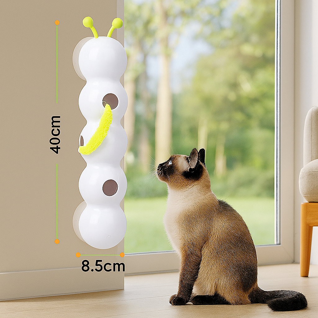 Interaktives Wandspielzeug Katze | Automatischer Wurm mit Sensor