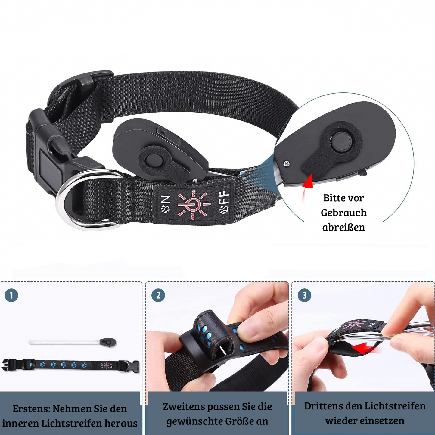 SicherLeuchter – Das LED-Hundehalsband für Nachtspaziergänge & Sichtbarkeit