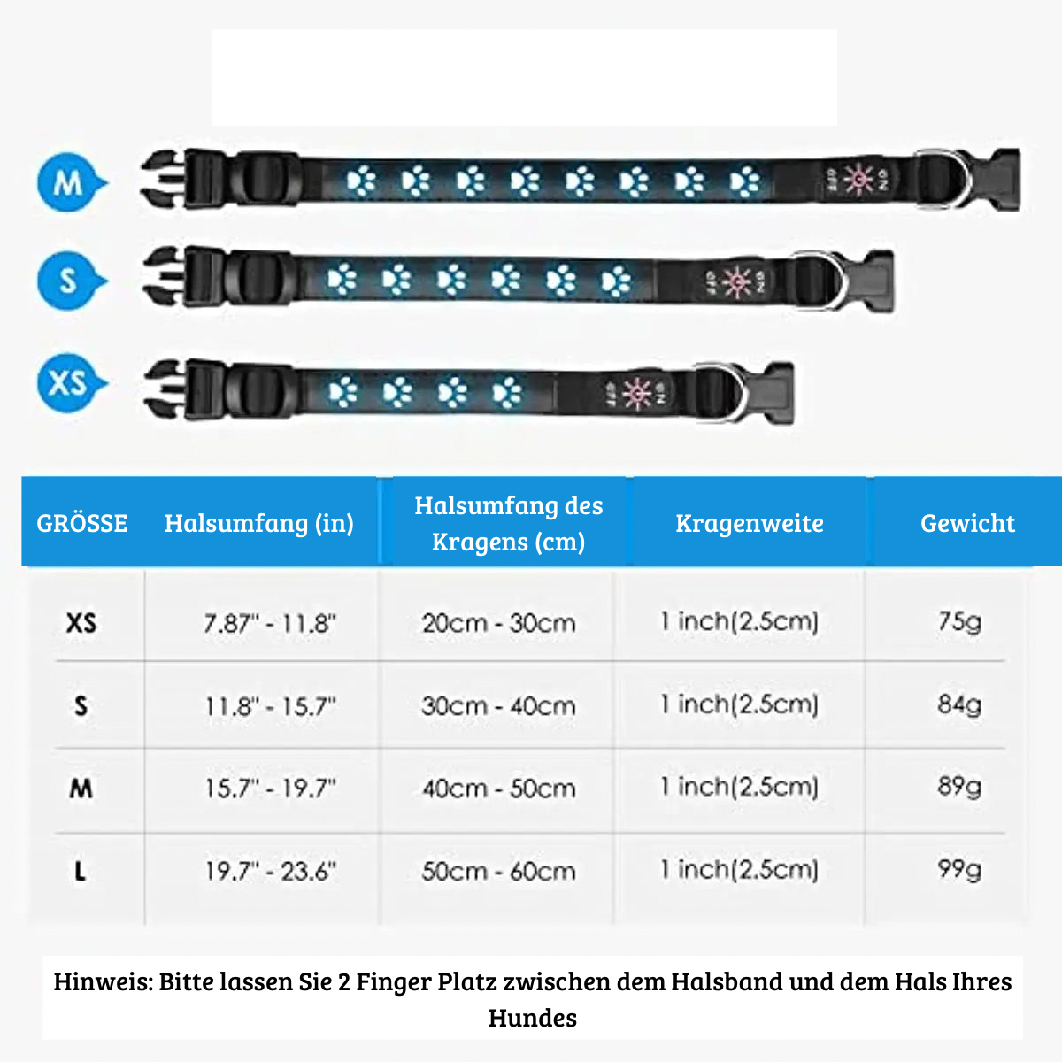 SicherLeuchter – Das LED-Hundehalsband für Nachtspaziergänge & Sichtbarkeit
