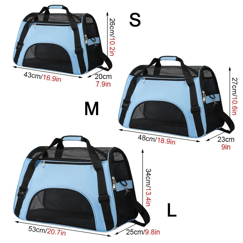 Reisetasche für kleine Hunde & Katzen - Sicher & Bequem