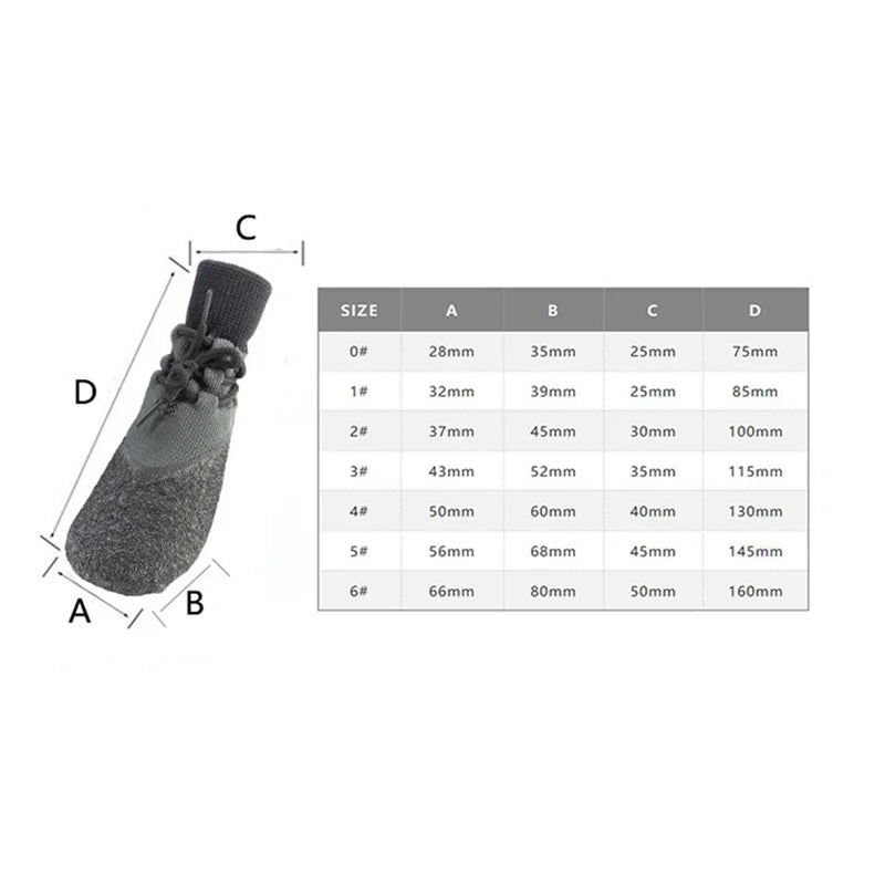 Rutschfeste Hundesocken (4er Set) – Pfotenschutz Indoor & Outdoor