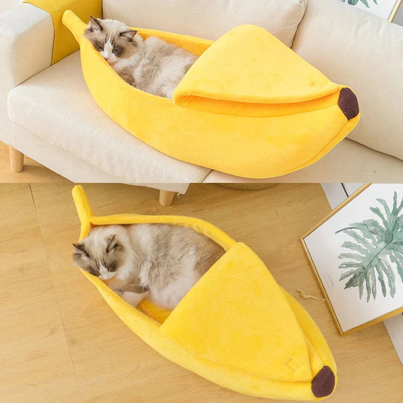 KuschelBanane – Das lustige & gemütliche Katzenbett in Bananenform
