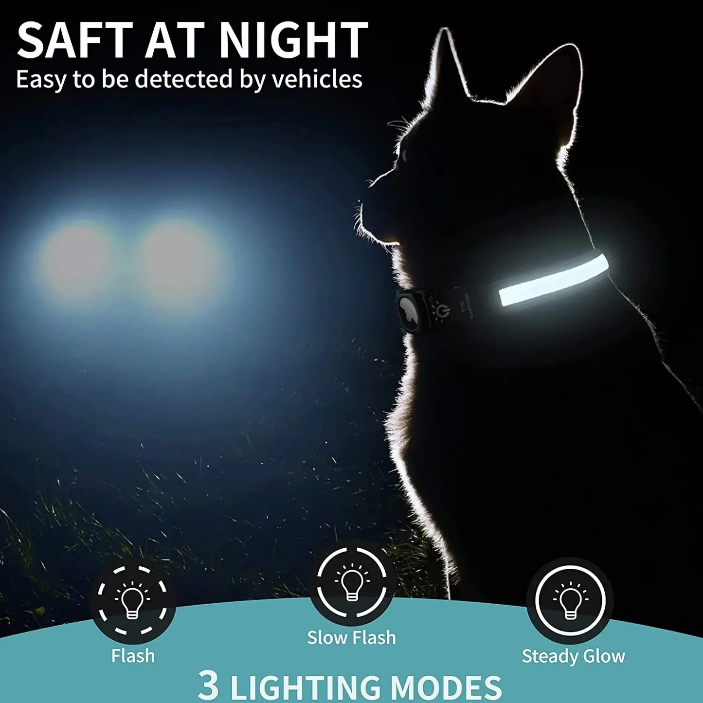 GlowGuard – Das leuchtende GPS-Halsband für Hunde mit AirTag & LED-Sicherheit