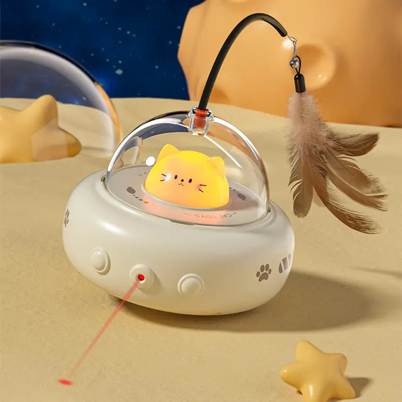 SpaceChaser – Das UFO-Spielzeug für aktive Wohnungskatzen