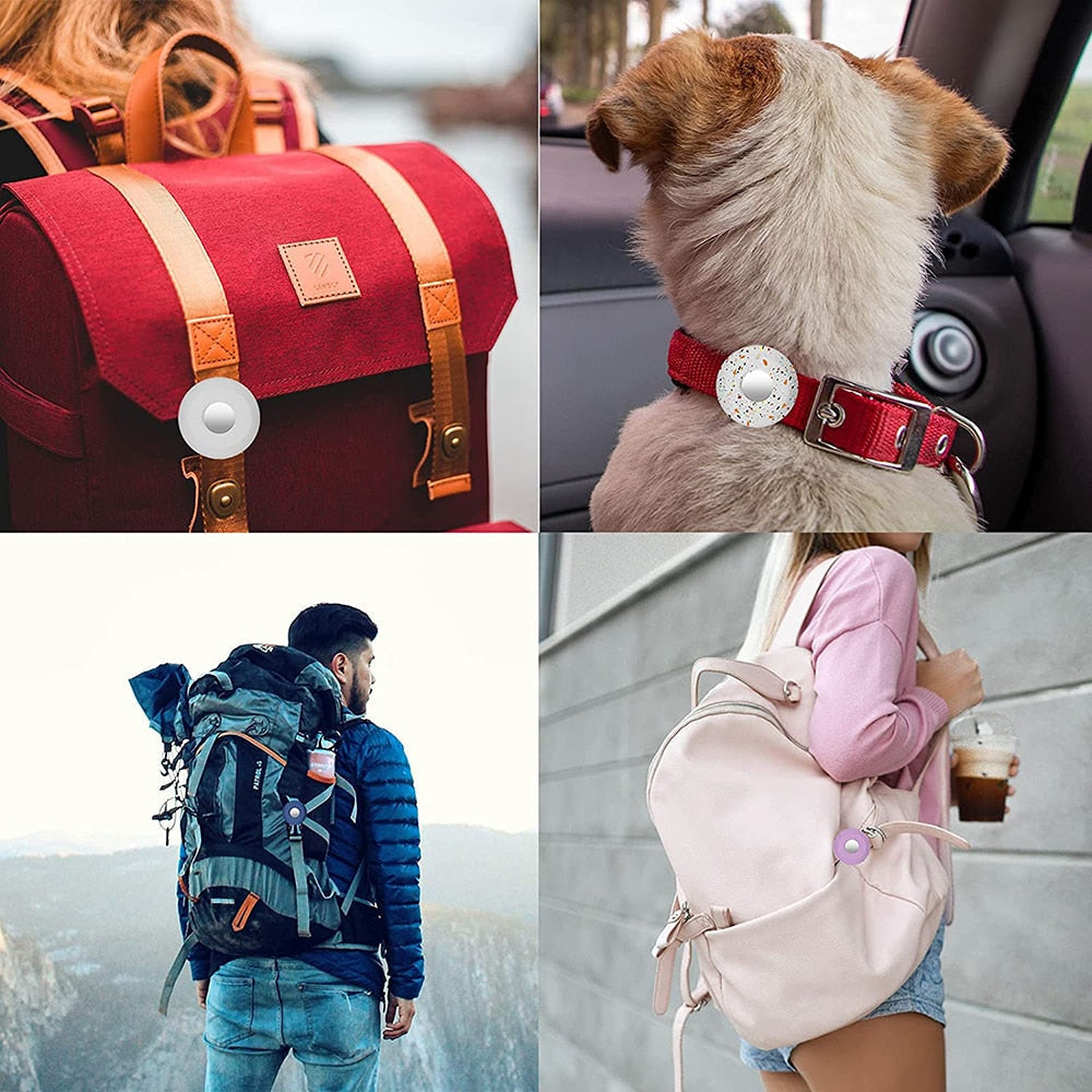 TrackBuddy – Silikon AirTag Hülle für Hunde Halsbänder