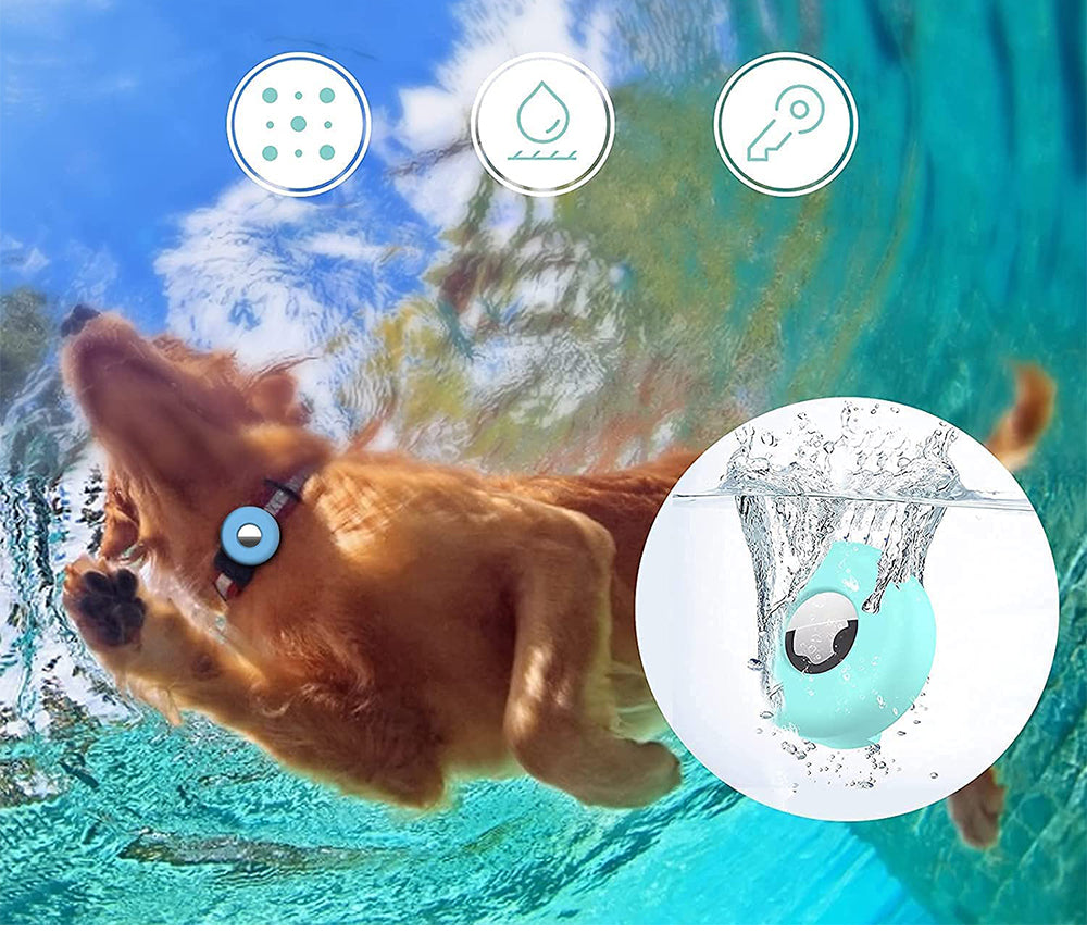 TrackBuddy – Silikon AirTag Hülle für Hunde Halsbänder