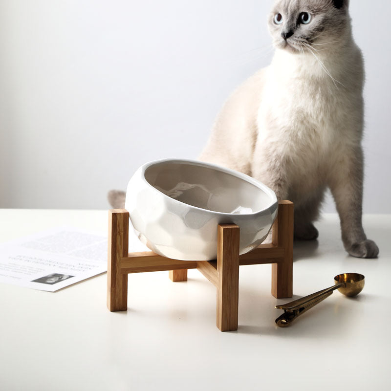 FutterThron – Ergonomisch erhöhte Futterschüssel für Katzen mit Stil