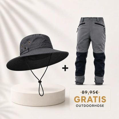 Sonnenhut mit breiter Krempe | Inklusive gratis Wathose
