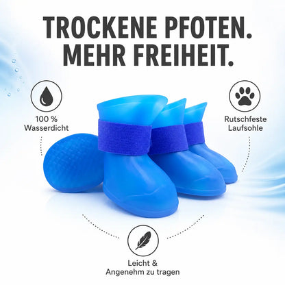 Wasserdichte Hundeschuhe 4er-Set | Rutschfeste Gummistiefel für Hunde