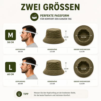 Atmungsaktiver Fischerhut mit UPF50+ UV-Schutz | Leicht & Faltbare Bucket hat