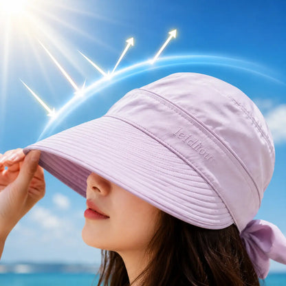 Faltbarer Damen Sonnenhut mit UV-Schutz & Breiter Krempe