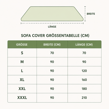 Sofaschutz Winter | Warme Chenille Sofadecke rutschfest & waschbar