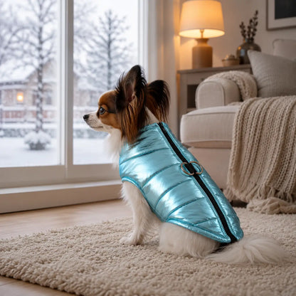 Hundemantel wasserdicht | Warmer Wintermantel mit Leinenringen