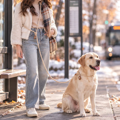 Hundeleine | Verstellbare Nylon Führleine für Winterspaziergänge