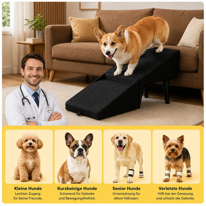 2-in-1 Hunderampe & Hocker | Faltbare Hundetreppe bis 50 kg