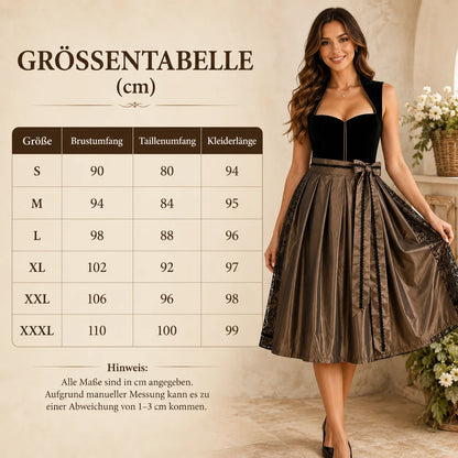 Dirndl Damen Kleid | Elegantes Trachtenkleid für Oktoberfest